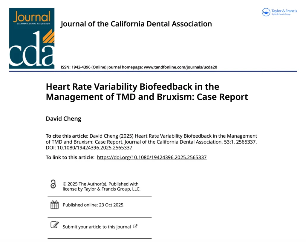 Heart Rate Variability Biofeedback in the Management of TMD and Bruxism CaseReport image 2